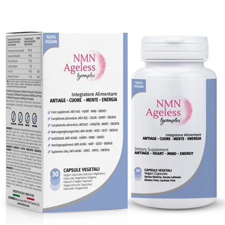 NMN Ageless Lycomplex Integratore Alimentare Antiage Utile a Mantenere l'Organismo Giovane e Attivo 