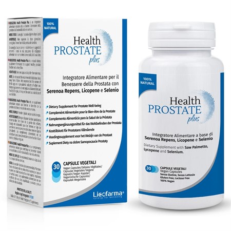 Health Prostate Plus Integratore Prostata e Vie Urinarie con Serenoa Repens, Licopene e Selenio