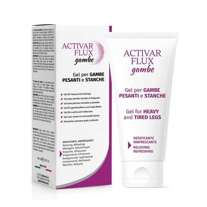 Activar Flux Gel Gambe Defaticante e Rinfrescante. Specifico in caso di Gambe Stanche e Pesanti.
