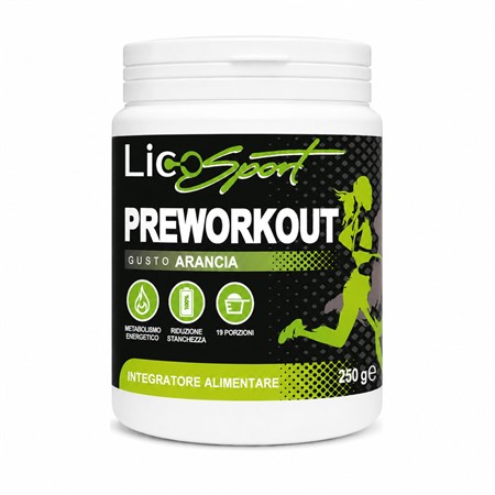 LICOSPORT PREWORKOUT INTEGRATORE ALIMENTARE CON AMMINOACIDI, ESTRATTI VEGETALI, VITAMINE E MINERALI