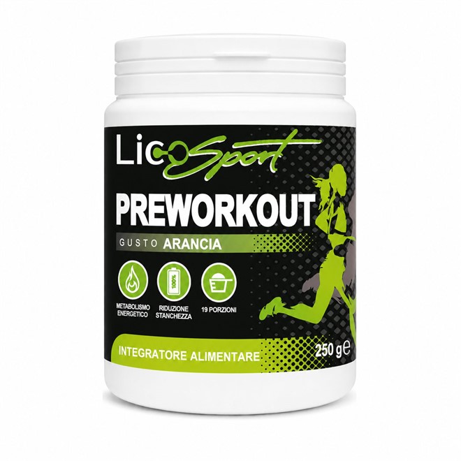 LICOSPORT PREWORKOUT CON AMMINOACIDI, ESTRATTI VEGETALI, VITAMINE E MINERALI