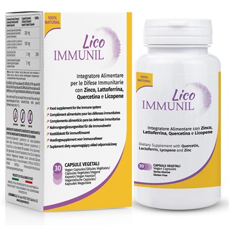 Lico Immunil Integratore con Quercetina e Lattoferrina Utile per Rinforzare le Difese dell'Organismo