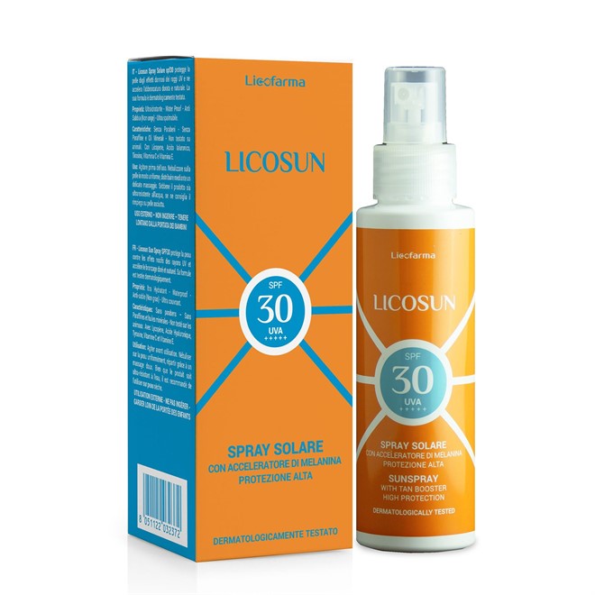 Licosun Latte Solare Spray SPF 30 Protezione Alta UVA e UVB