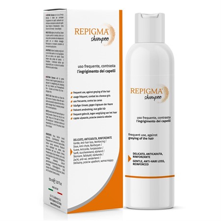 Repigma Shampoo Utile Contro l’Ingrigimento dei Capelli. Azione Anticaduta e Rinforzante.